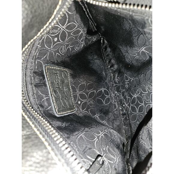 Fossil Multi Pockets Black Leather Crossbody 11x9 - Picture 9 of 10